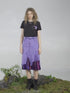 Distressed Layered Denim Skirt